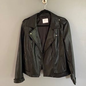 Black faux leather jacket